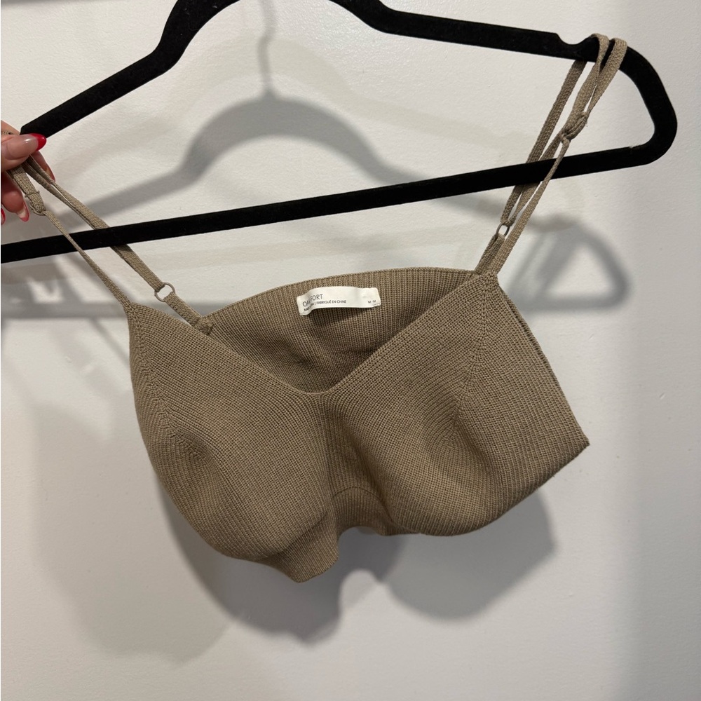 Oak and Fort Cropped Knit Tank